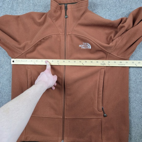 The North Face Windwall Jacket Mens Small Orange Fleece Full Zip Outdoor - Picture 12 of 16